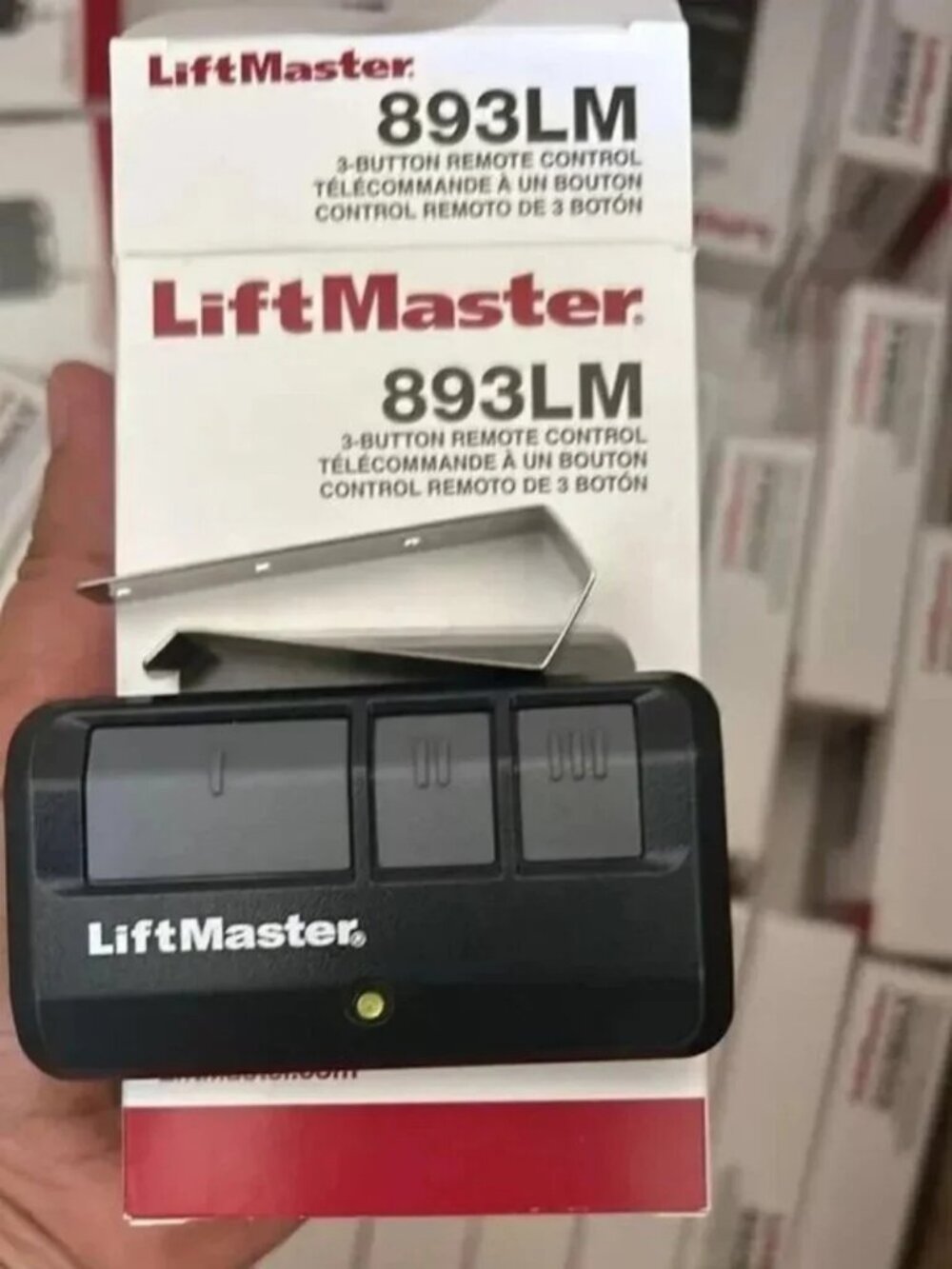 LiftMaster 893LM Security+ 3 Button Garage Door Opener Remote Control .